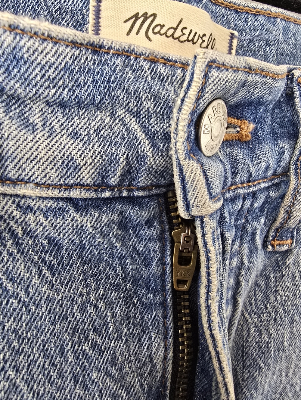 Madewell The Perfect Vintage Wide-Leg Jean Blue Denim Jeans Enmore Wash Size 28 - Picture 6 of 14